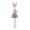 Glitzhome® 29.5" Easter Fabric Girl Bunny with Dangling Legs Figurine